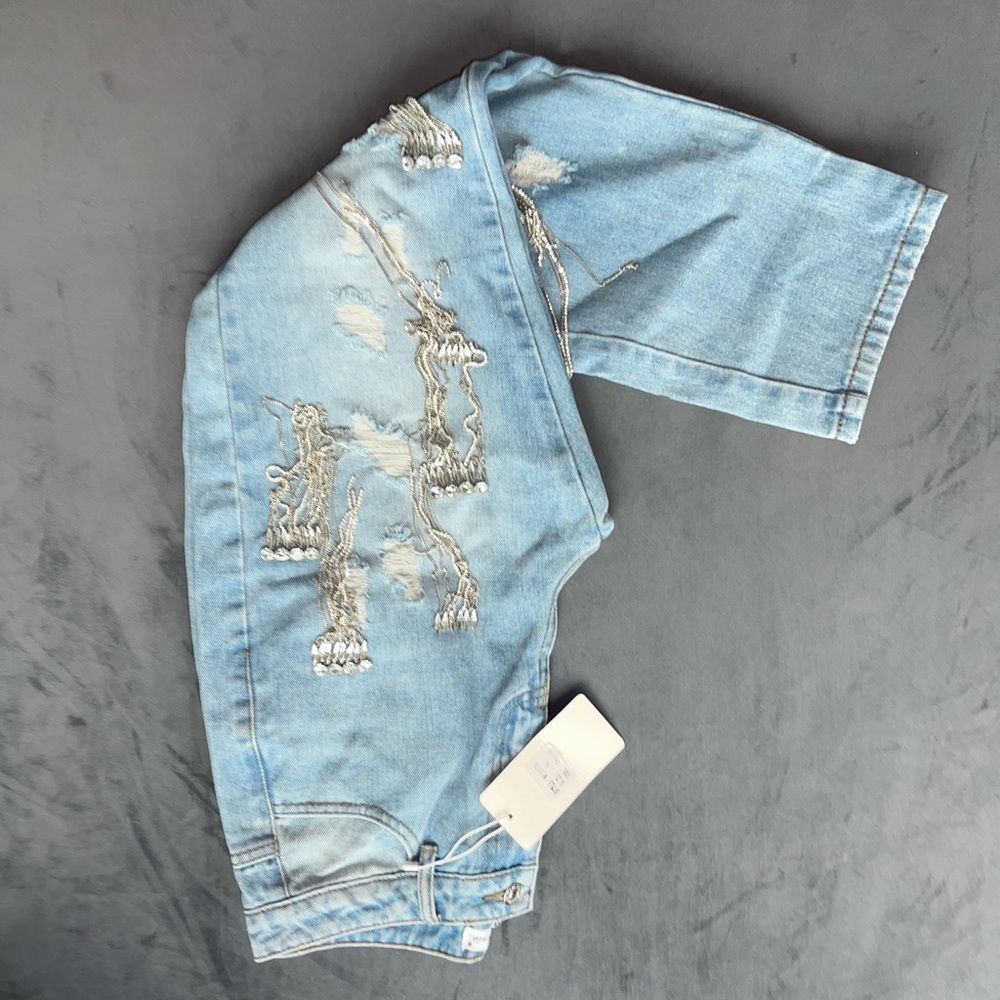 Distressed Bedazzled Jeans